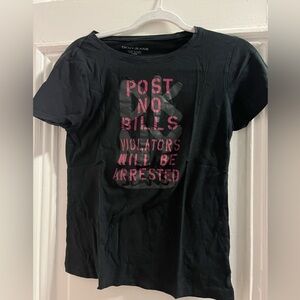 DKNY Black Tee with Pink Statement